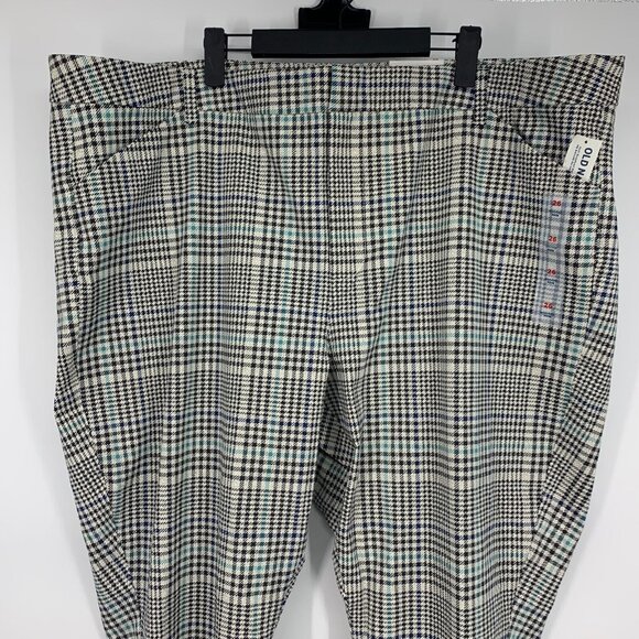 Old Navy Pixie Pants Plaid Printed High Rise Ankle NWT - Picture 3 of 11